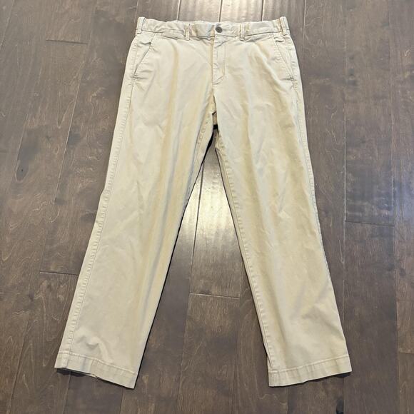 Gap Pants Mens 36x30 Khaki Straight Iconic Stretch Chino Classic Casual Spring - Picture 1 of 14